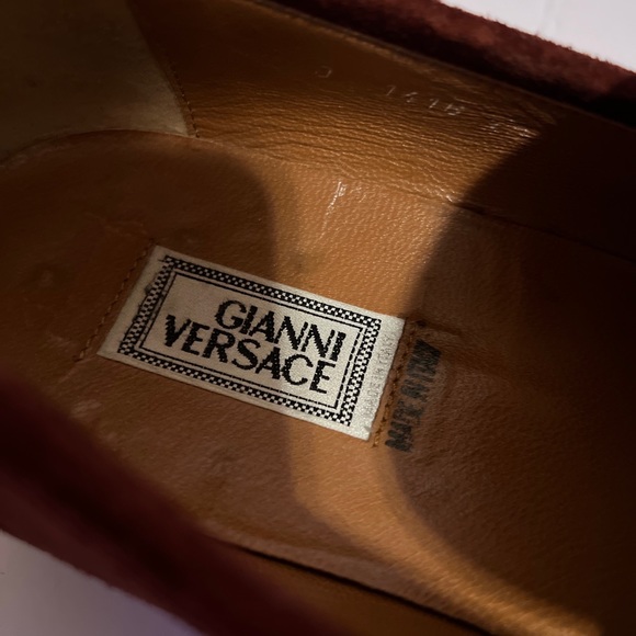 Gianni Versace Vintage Suede Loafers / Dress Shoes Size 10 main image 8